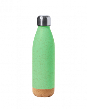 Bidón de 650 ml con base de corcho y tapón de acero inoxidable
